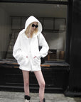 0122stepll Ensemble décontracté : hoodie oversize, débardeur échancré  &  pantalon large