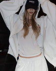 0122stepll Ensemble décontracté : hoodie oversize, débardeur échancré  &  pantalon large