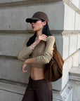 ROVENTE Cable-Knit Cropped Sweater