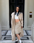 ROVENTE Cable-Knit Cropped Sweater