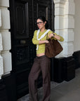 ROVENTE Low-Rise Tailored Wide-Leg Trousers