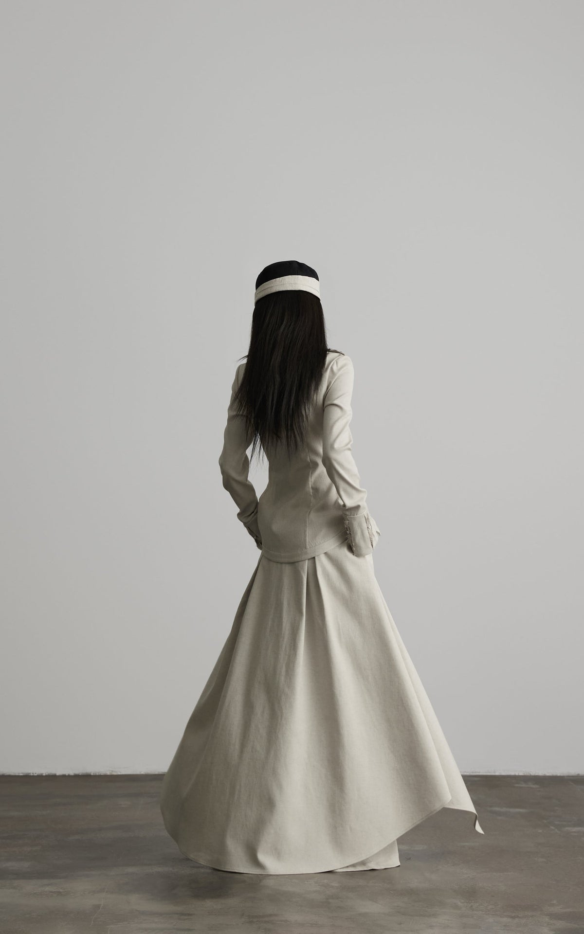 DOINDULGE High-Waist Wide-Leg Layered Skirt Pants
