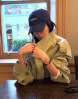 ROVENTE Washed Utility Cinch-Waist Field Jacket
