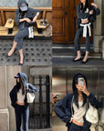 ROVENTE Midnight Soft Zip Hoodie & Lounge Pant Set