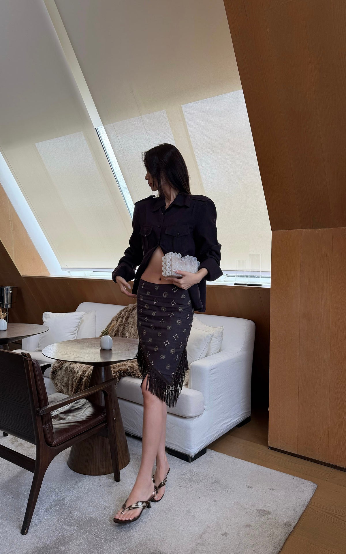 ROVENTE Chemise décontractée à poche utilitaire