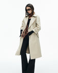 IAMXIAA Belted Oversized Long Trench Coat