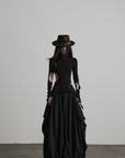 DOINDULGE Oversized Pleated Draped Wide-Leg Pants