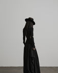 DOINDULGE Oversized Pleated Draped Wide-Leg Pants