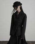 DOINDULGE Sculpted Waist Panel Detail Blazer