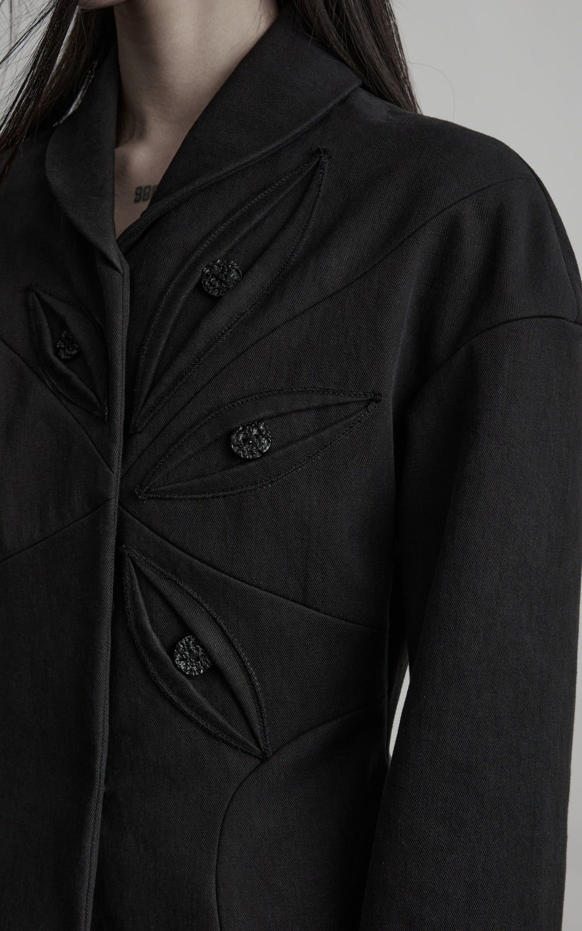 DOINDULGE Sculpted Waist Panel Detail Blazer