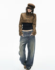 IAMXIAA Military Belted Ultra Cropped Jacket