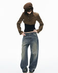 IAMXIAA Military Belted Ultra Cropped Jacket