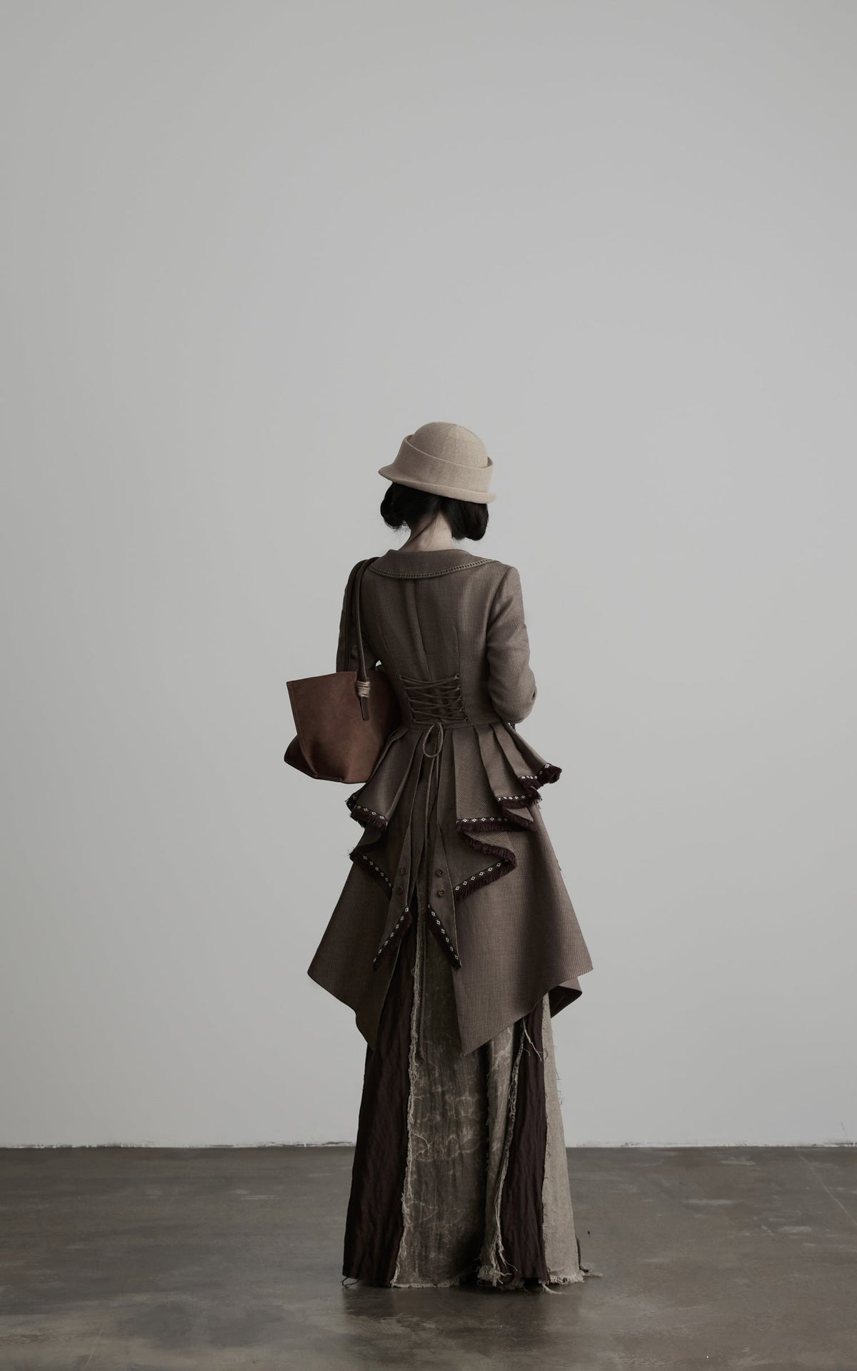 DOINDULGE Victorian Sculpted Waist Mid-Length Jacket