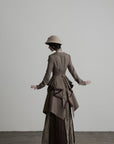 DOINDULGE Victorian Sculpted Waist Mid-Length Jacket