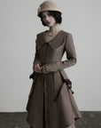 DOINDULGE Victorian Sculpted Waist Mid-Length Jacket
