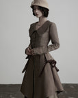 DOINDULGE Victorian Sculpted Waist Mid-Length Jacket