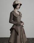 DOINDULGE Victorian Sculpted Waist Mid-Length Jacket