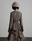DOINDULGE Victorian Sculpted Waist Mid-Length Jacket