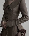 DOINDULGE Victorian Sculpted Waist Mid-Length Jacket