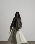 DOINDULGE Jacquard Trim Wrap Jacket