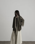 DOINDULGE Jacquard Trim Wrap Jacket