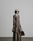 DOINDULGE Victorian Sculpted Waist Mid-Length Jacket