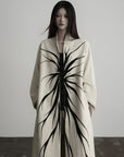 DOINDULGE Avant-Garde Raw Hem Long Coat