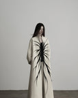 DOINDULGE Avant-Garde Raw Hem Long Coat