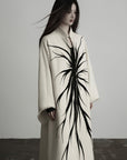 DOINDULGE Avant-Garde Raw Hem Long Coat