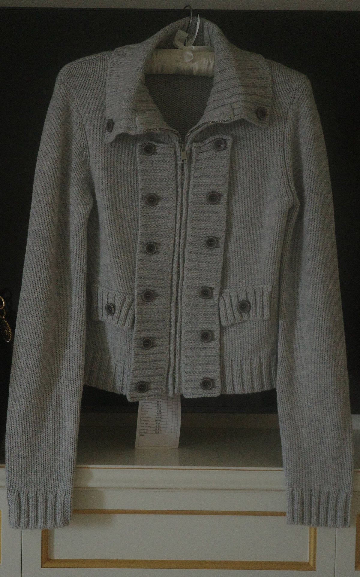 Hydrae Double-Breasted Knit Zip-Up Jacket