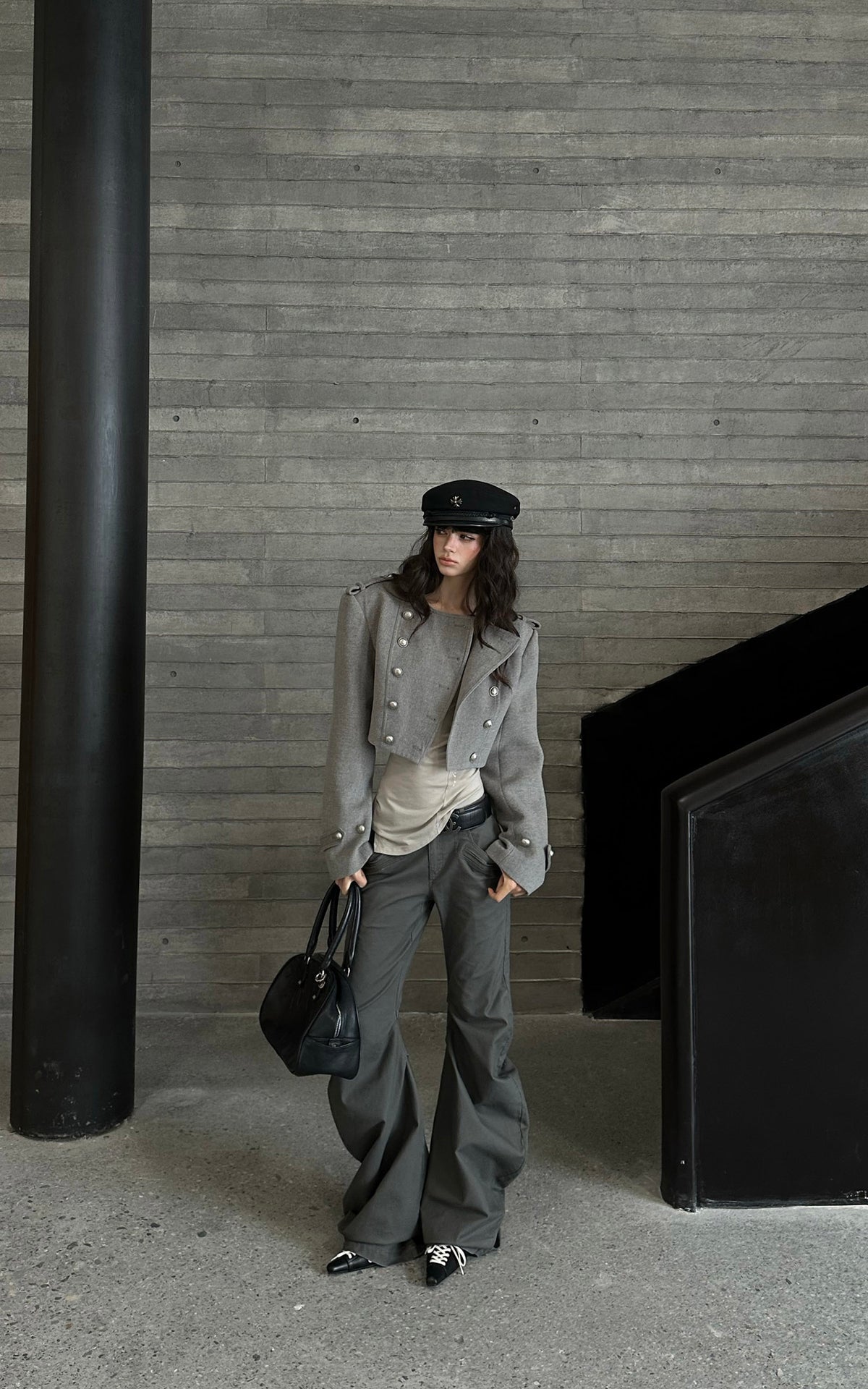 WARDEN EDGE Sculpted Draped Flare Pants