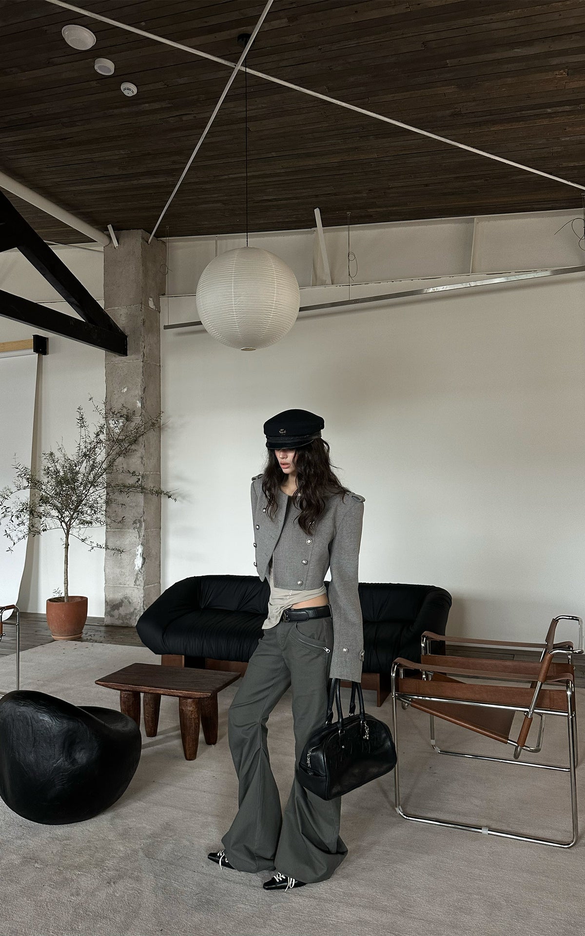 WARDEN EDGE Sculpted Draped Flare Pants