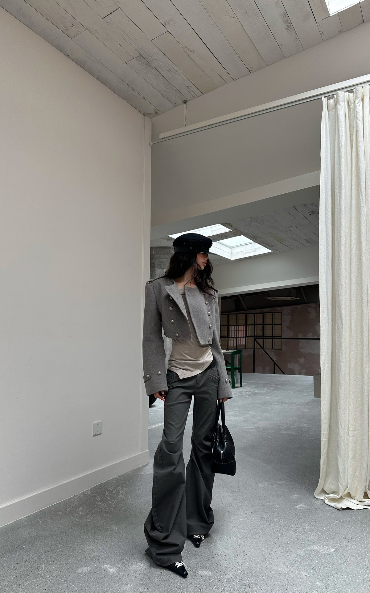 WARDEN EDGE Sculpted Draped Flare Pants