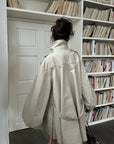WARDEN EDGE Oversized High-Neck Balloon Sleeve Belted Trench Coat