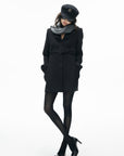 IAMXIAA Structured Waist-Belted Tailored Longline Blazer Coat