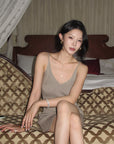 Hydrae Shimmer Ribbed Knit Bodycon Mini Dress