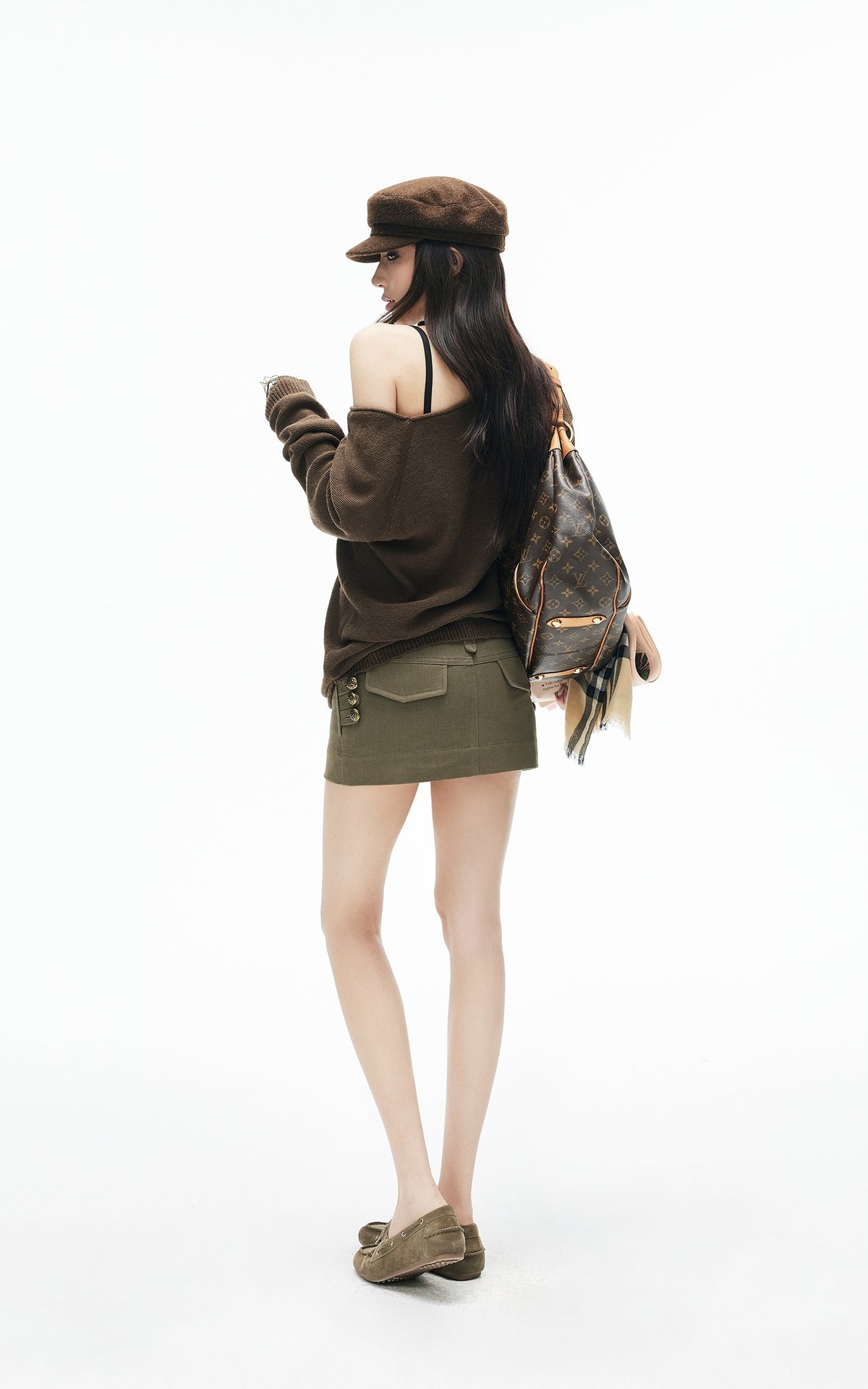 IAMXIAA Distressed Open Knit Oversized Sweater
