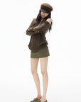 IAMXIAA Distressed Open Knit Oversized Sweater