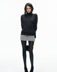 IAMXIAA Inside-Out Contrast Denim Micro Skirt