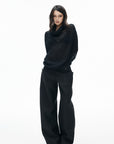 IAMXIAA Low-Rise Double Button Oversized Wide Leg Tailored Pants