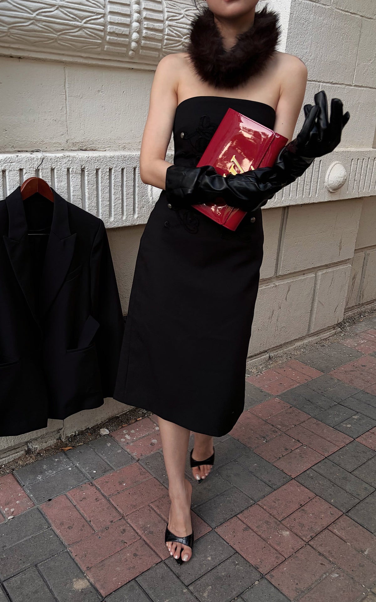 Hydrae Robe midi bustier inspirée du corset avec détails lacés brodés
