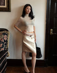 Hydrae Sheer Turtleneck Short Sleeve Top