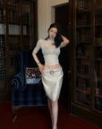 Hydrae Sheer Turtleneck Short Sleeve Top