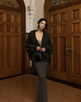 Hydrae Oversized Chunky Knit Cardigan & Hooded Cape Set