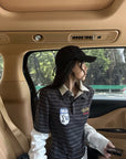 WARDEN EDGE Layered Striped Polo Shirt