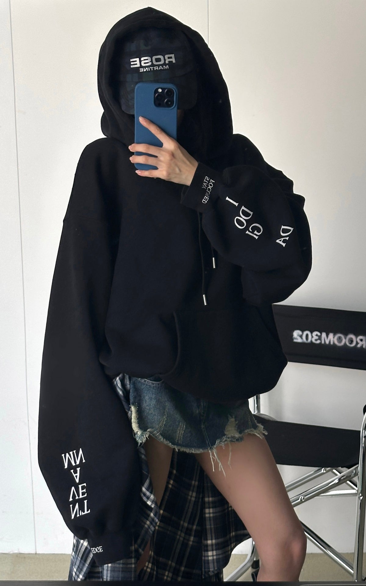WARDEN EDGE Oversized Graphic Print Hoodie