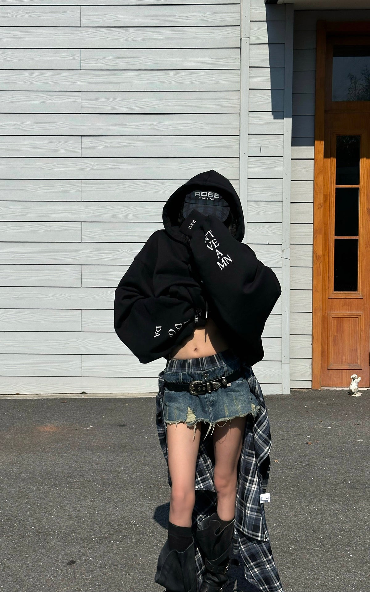 WARDEN EDGE Oversized Graphic Print Hoodie