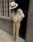 ROVENTE Soft-Touch High-Waist Flared Pants