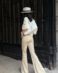 ROVENTE Soft-Touch High-Waist Flared Pants
