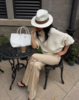ROVENTE Cable-Knit Wool Turtleneck Relaxed Wide-Sleeve Sweater